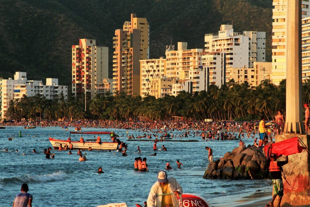 beach, nature, sea, ocean, waves, coast, santa marta